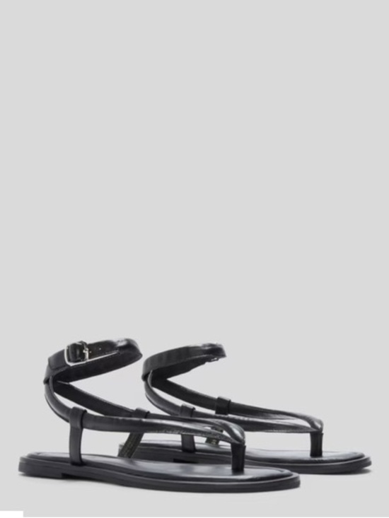 Everlane Shoes - Everlane Endless Summer Black Leather Thong Wrap Around Sandals Size 9.5